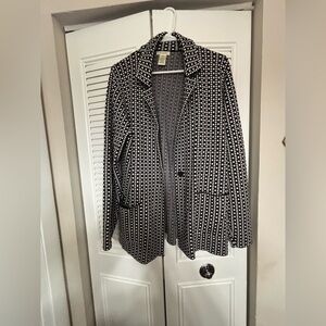 Chico's Monochrome Geometric Blazer